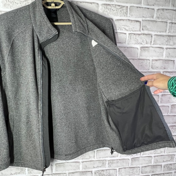 🏔️|•THE NORTH FACE•| Grey Fleece Full Zip Jacket Size Large - Picture 8 of 13